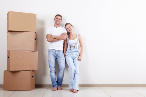 Removal team preparing a home move in Romford