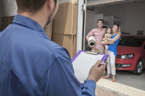 Commercial removals team assisting a Romford business relocation