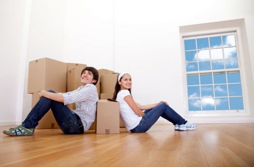 Removal team handling commercial equipment and furniture locally