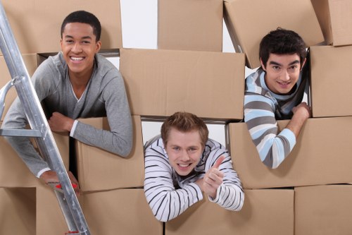 Packed removal van ready for a move in Romford