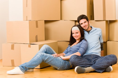 Professional movers handling a family home move in Romford