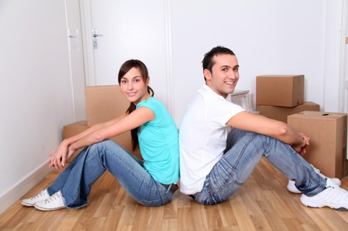 Removal van loading for a house move in Romford